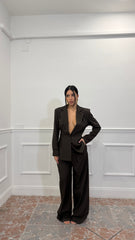 Tailleur Strutturato Marrone