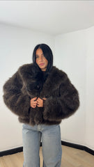 Fluffy Jacket Brown
