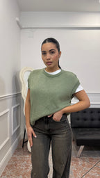 Gilet in filo Verde