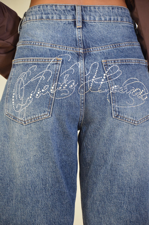Jeans Icon Balloon Strass