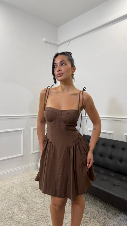 Mini Dress Dolly Marrone