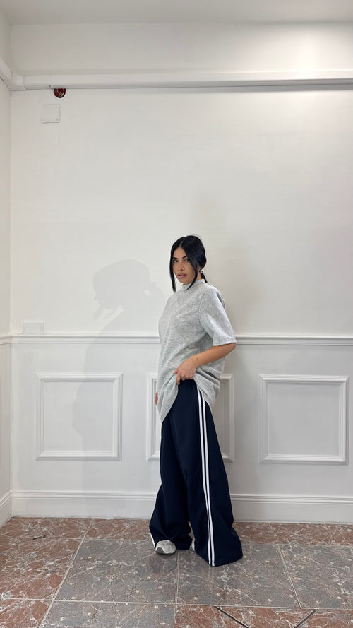 Pantalone Sporty Stripe Blu Navy