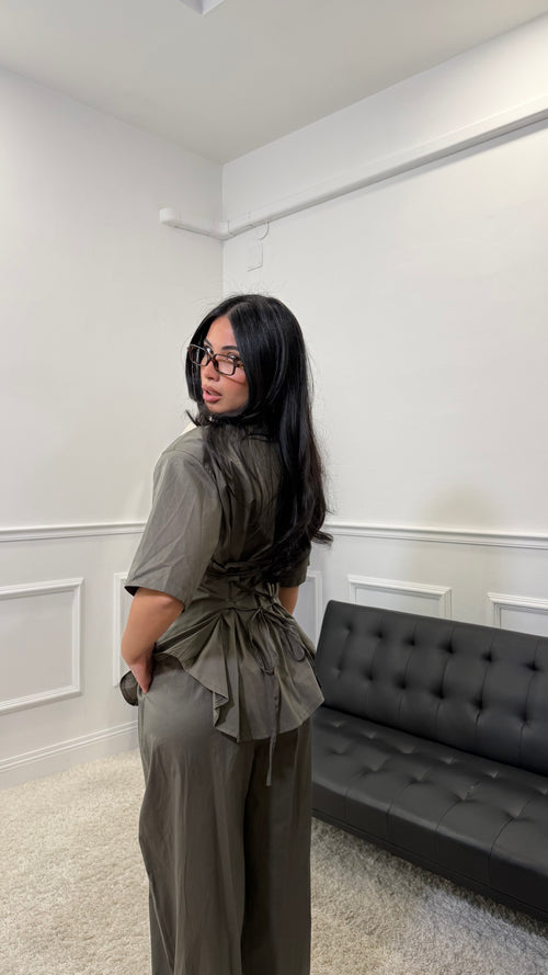 Coordinato Bustier Verde Militare