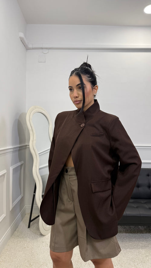 Blazer Chiusura trasversale Marrone