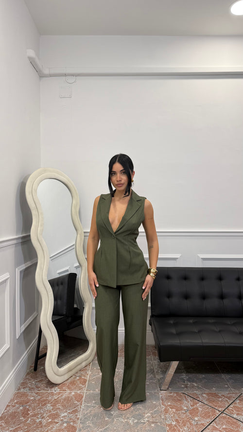 Tailleur Ilaria Verde Militare