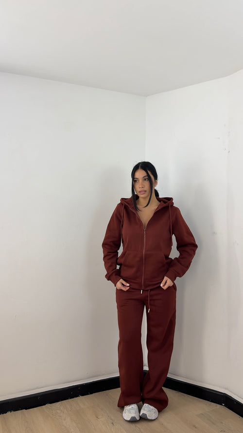 Coordinato di tuta Aria Bordeaux