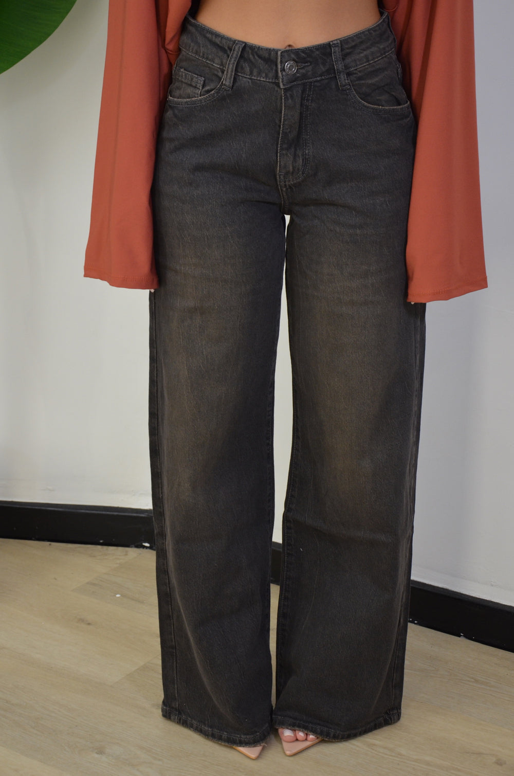 Jeans Wide Leg Vintage Brown