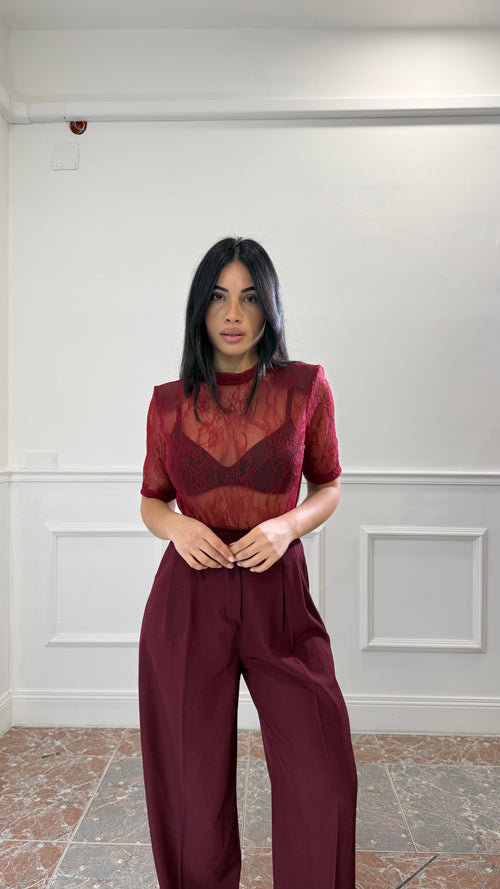 Body Flower in Pizzo Bordeaux