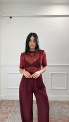 Body Flower in Pizzo Bordeaux