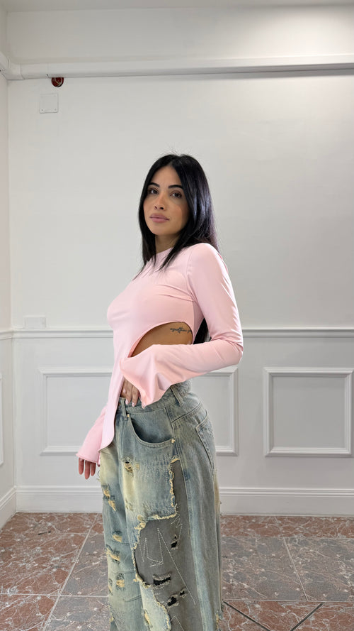 Top Cut Out Rosa