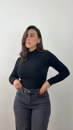 Body a Costine Mezzocollo nero