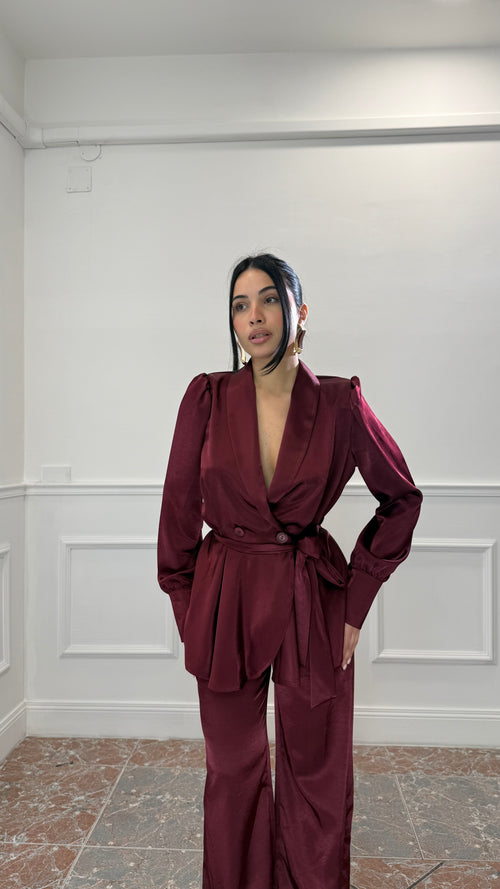 Coordinato Diana Satin Bordeaux