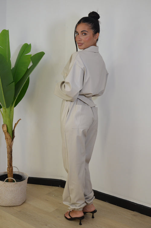 Jumpsuit in ecopelle