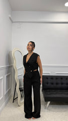 Tailleur Vittoria Gessato Nero