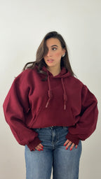 Felpa Hoodie Bordeaux