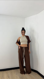 Pantalone misto lino