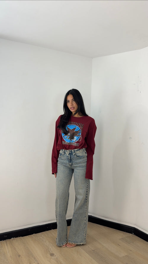 Jeans Wide Sand