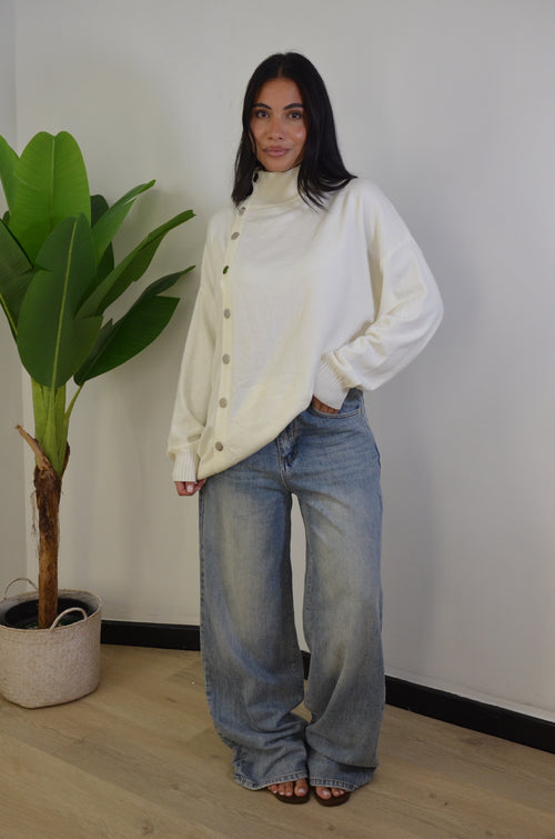 Jeans Wide Leg lavaggio chiaro