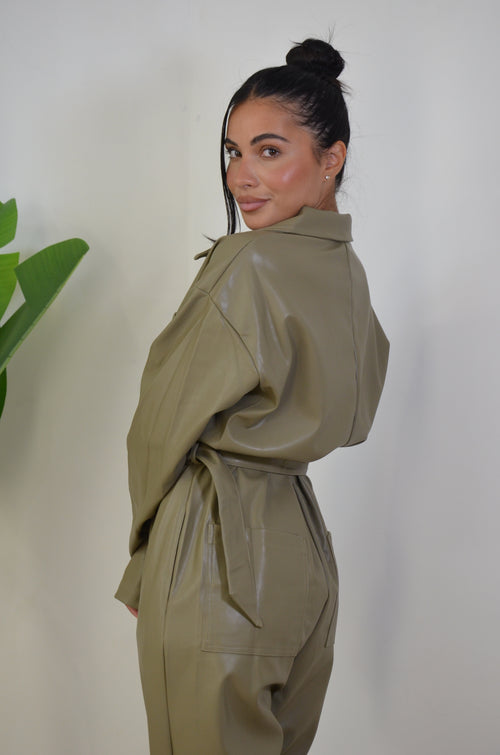 Jumpsuit in ecopelle