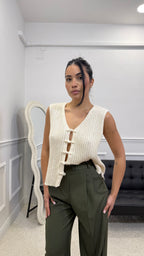 Gilet in Filo Giappo Burro