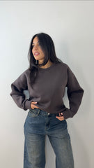 Felpa basic girocollo