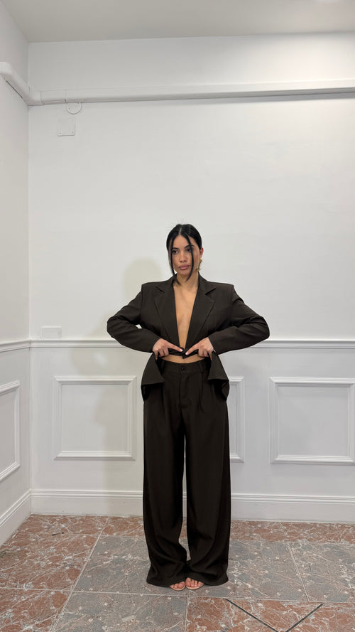Tailleur Strutturato Marrone
