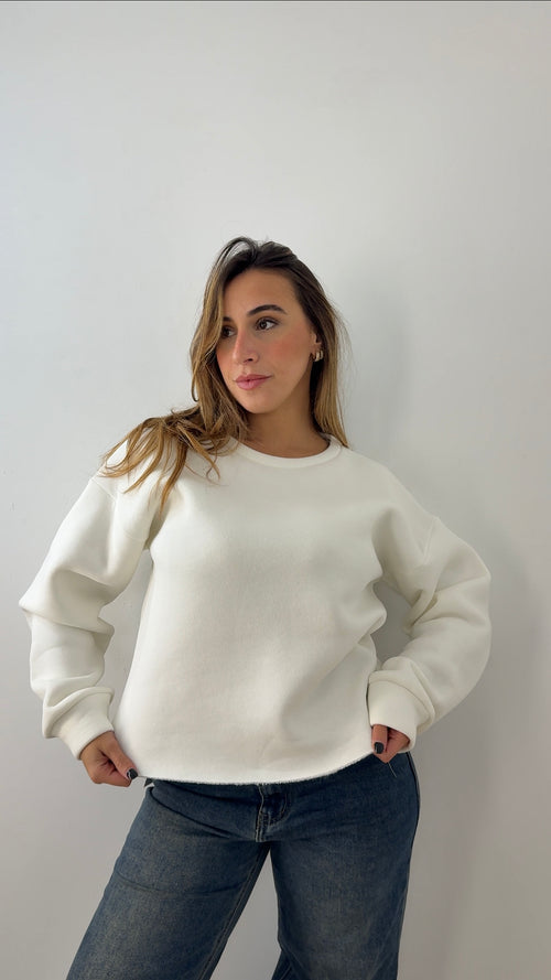 Felpa basic girocollo