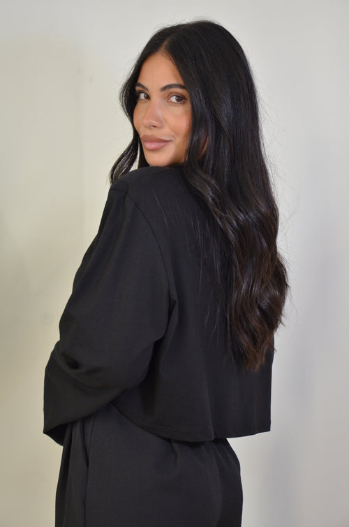 Shirt Crop mezzo collo