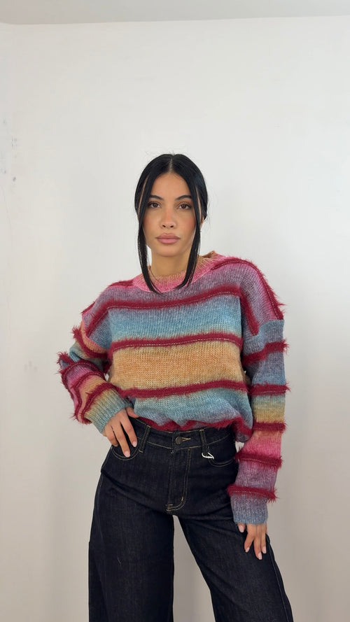 Pull Soft Stripes Rosa
