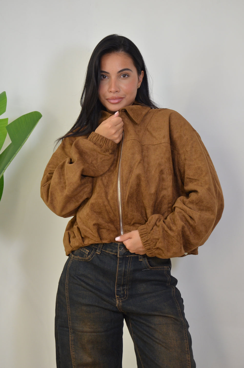 Bomber effetto camoscio