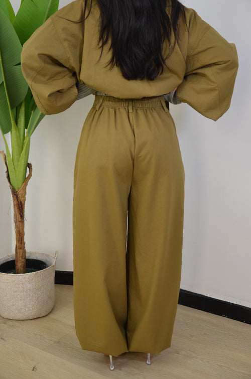 Pantalone pence con coulisse
