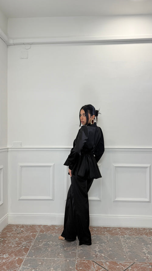 Coordinato Diana Satin Nero