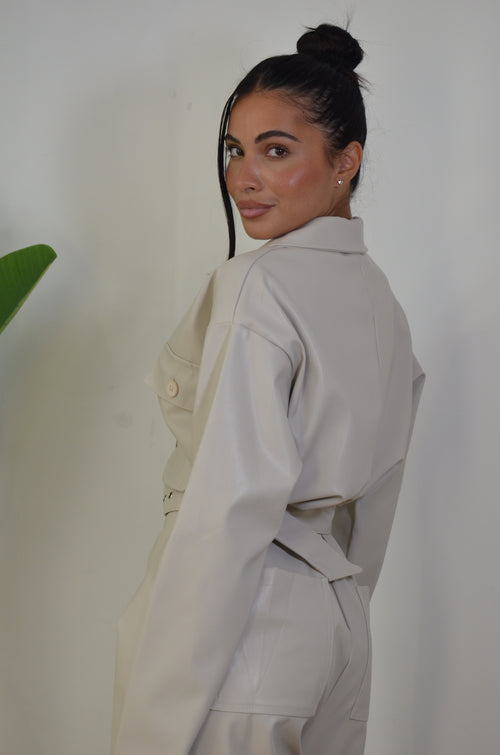 Jumpsuit in ecopelle