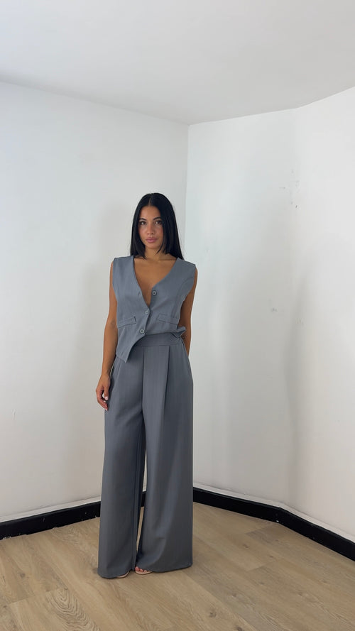 Coordinato gessato low cost