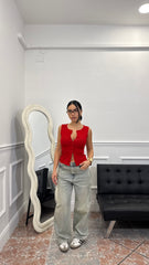 Jeans Barrel Fit taglio vivo