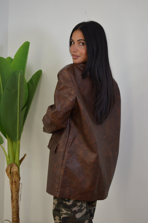 Blazer in ecopelle Vintage