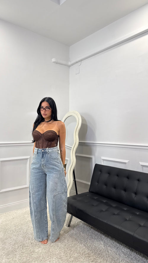 Jeans Balloon con cuciture