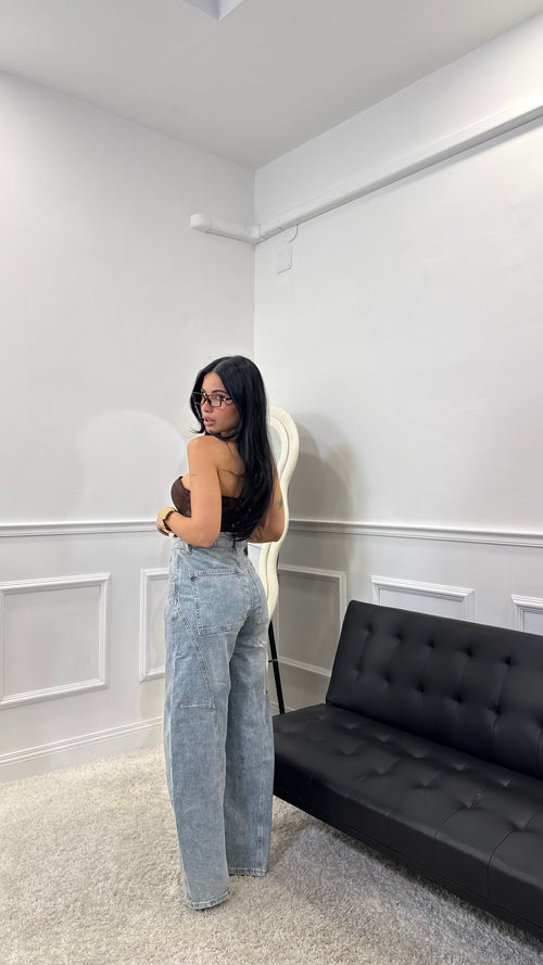 Jeans Balloon con cuciture