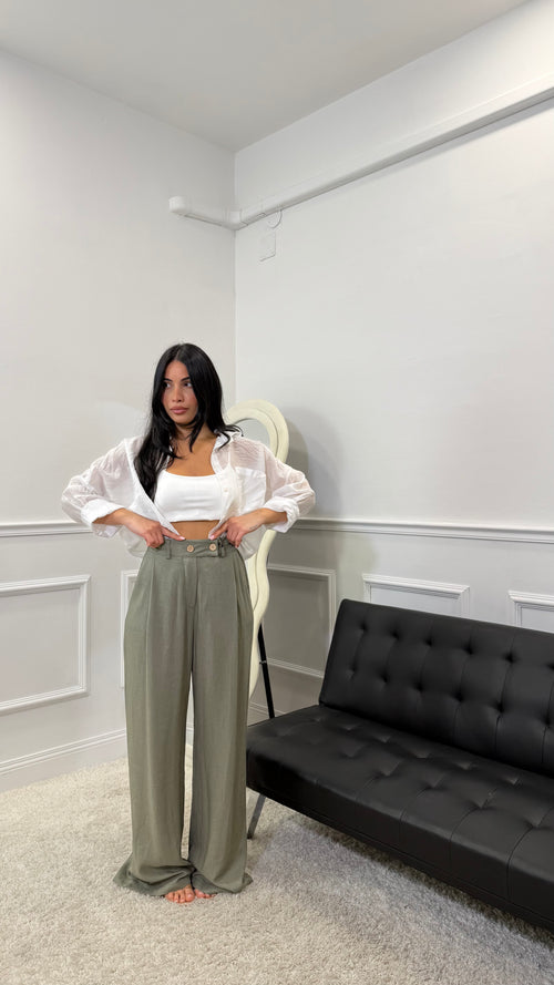 Pantalone Zoe in Misto Lino