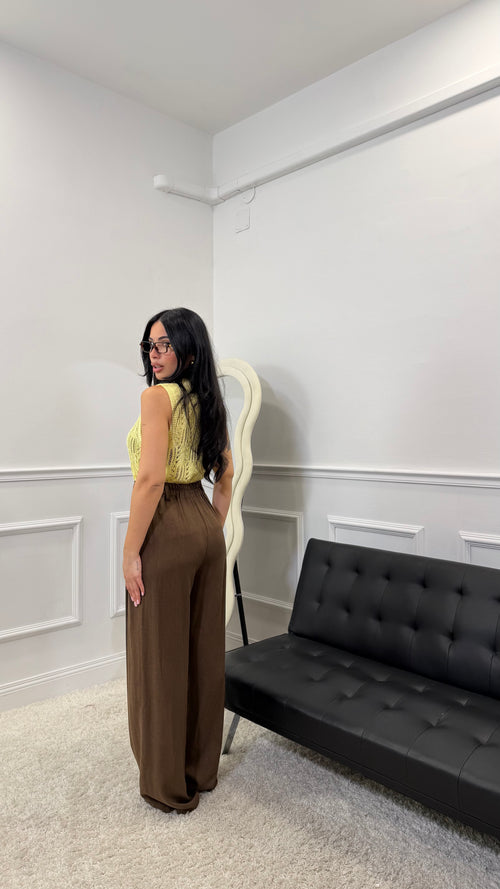 Pantalone Zoe in Misto Lino