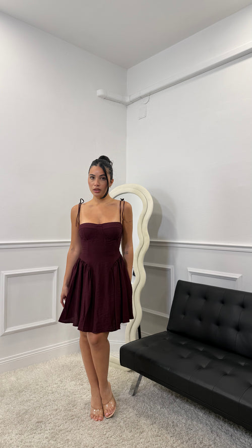 Mini Dress Dolly Bordeaux