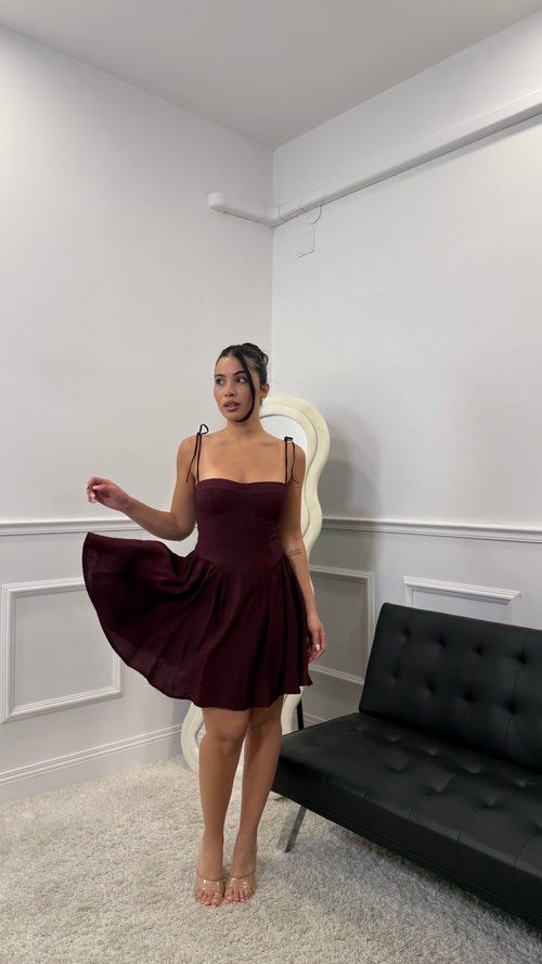 Mini Dress Dolly Bordeaux