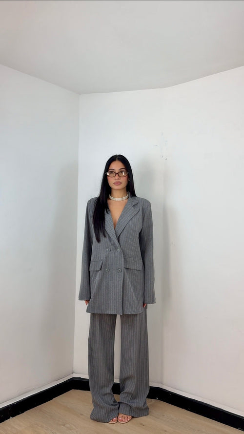 Tailleur Gessato Penelope Grigio