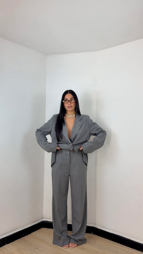 Tailleur Gessato Penelope Grigio