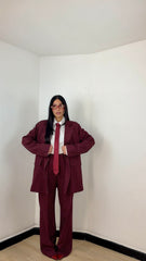 Tailleur Gessato Penelope Bordeaux