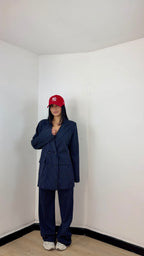 Tailleur Gessato Penelope Blu