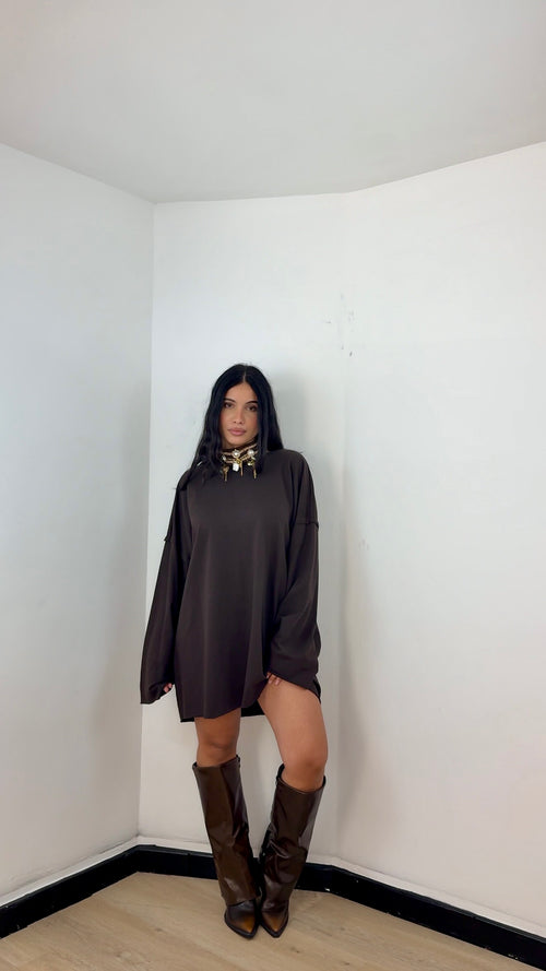 Shirt Urban Over Marrone