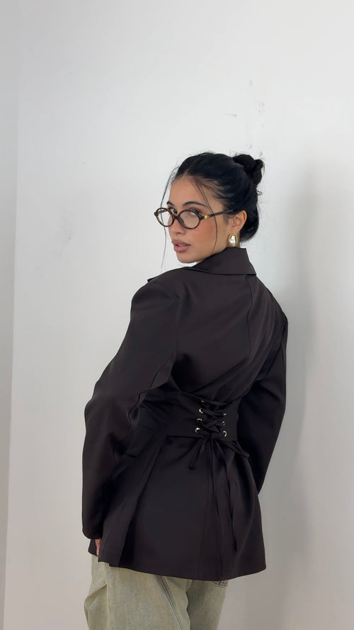 Blazer Charlotte Marrone