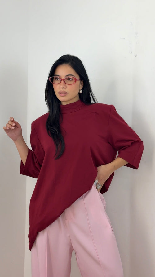 Maxi T-shirt Bordeaux