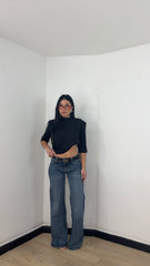 Jeans Wide Leg Vintage con cintura
